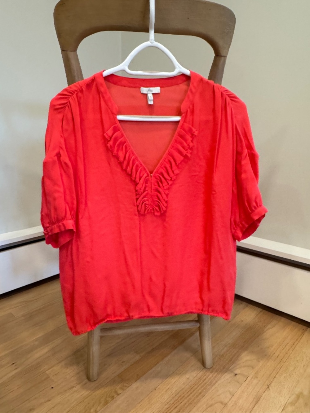 Joie coral silk blouse